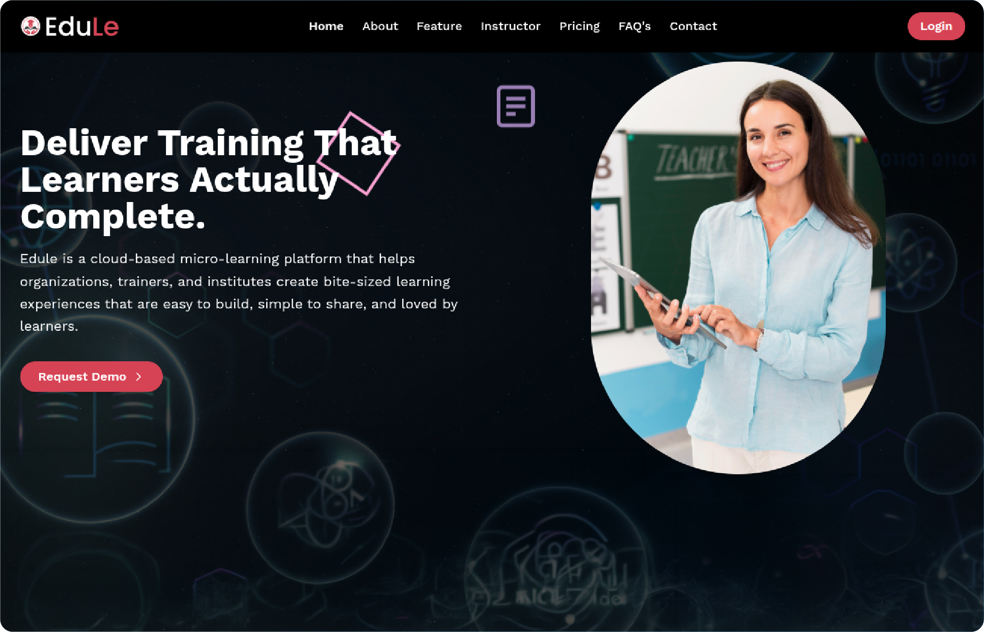 EduLe Home Dashboard and Micro-Learning Course Overview